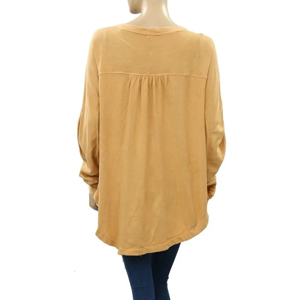 Free People We The Free Free Spirit Tee Tunic Top Embroidered Oversized S 281638
